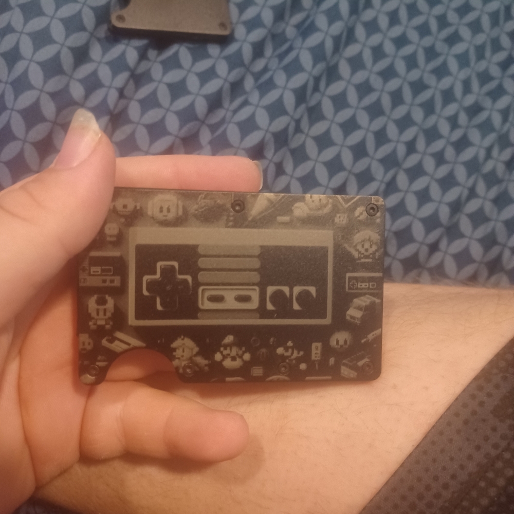 Nintendo 64 lazer engraved minimalist wallet